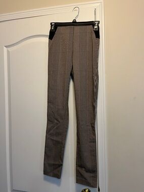 Calvin Klein Black and Cream Glen Plaid Pants